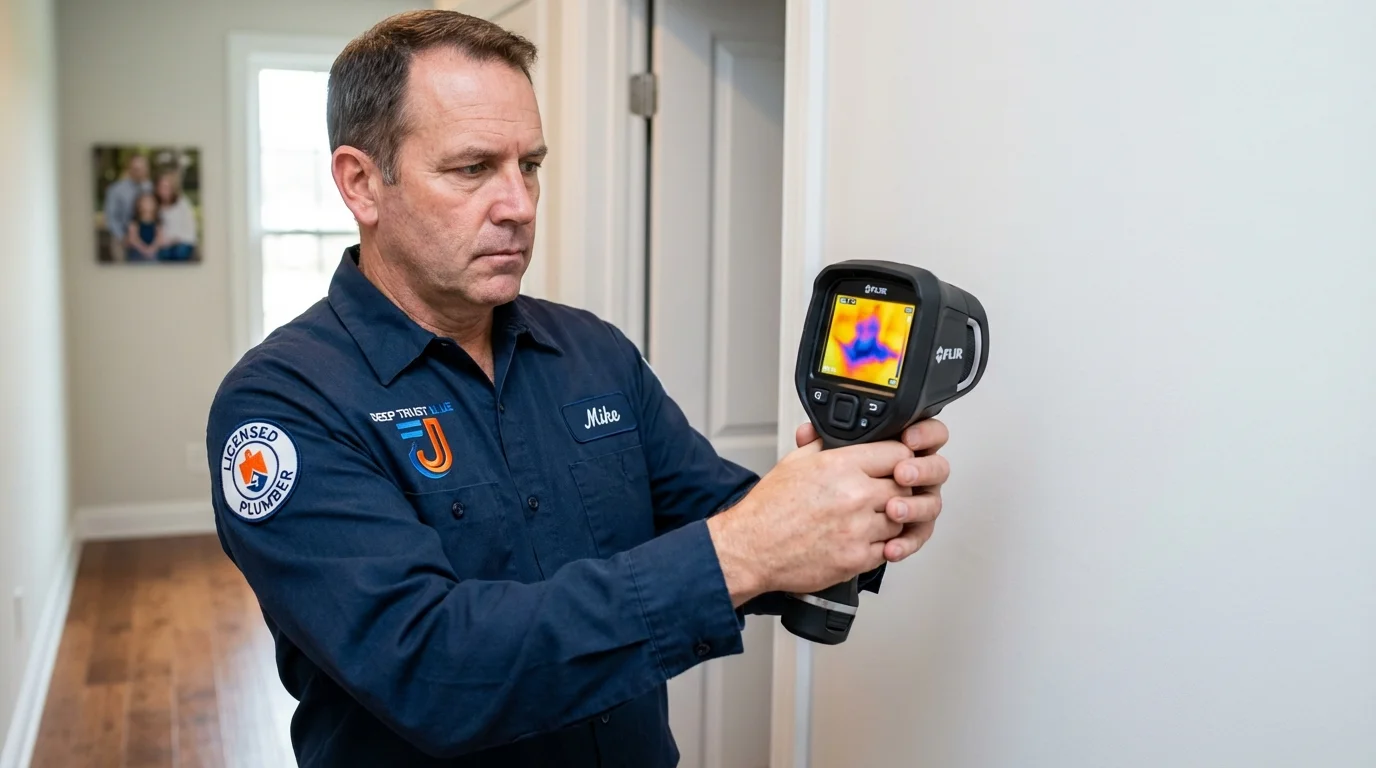 Thermal imaging leak detection by Johns Plumbing LLC in Damariscotta